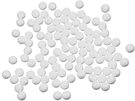 zalati Modellierschaum-Kugeln aus Polystyrol, für Weihnachtsdekoration, Kinderbasteln, Weiß, 100 Stück