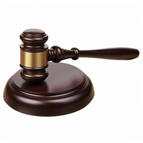 Ensemble marteau et bloc sonore - Cadeau pour avocat, juge, président du conseil - Accessoire de bureau élégant pour président du club local