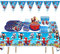 Partygeschirr Set, Partygeschirr Geburtstag, Spider Themen Geburtstagsdeko, Geburtstag Party Supplies, Superheld Party Set für Kinder, Dazu Teller, Tasse, Tischdecke, Servietten und Pull Flag