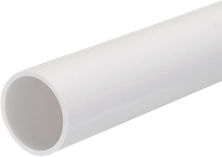 QUARKZMAN PVC Rohr, Durchmesser 28mm Länge 200mm Rund Kunststoffrohr für Garten, Aquarium, Wasserleitung, Kabelkanal, lüftungsrohr (Weiß)