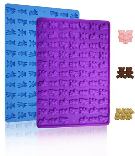 Silikon Gummiformen Bär, 152 Hohlraum Mini Bärformen für Süßigkeiten & Schokolade Chocolate Gummy Molds