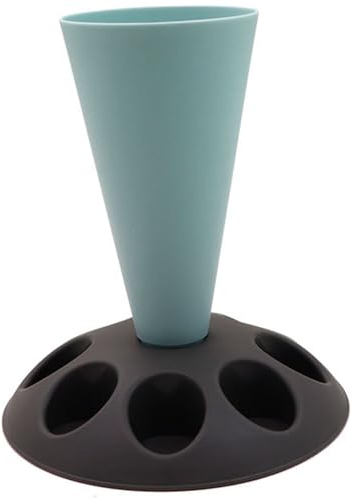 Piping Bag Stand,Tool Stand Holder Cake Decorating Pastry Tool Pastry Bag Holder, Piping Bag Holder with 8 Slots Nozzles Holder, Plastic Pastry Bag Stand for Cake Decorating Kit, Baking Accessories