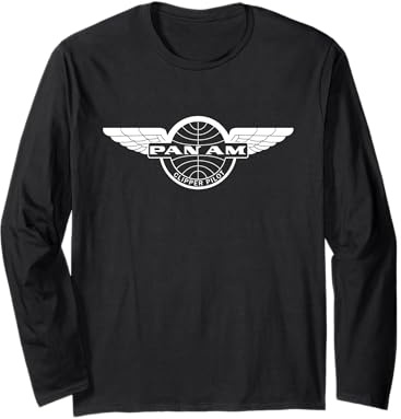 Pan Am Clipper Pilot White Long Sleeve T-Shirt