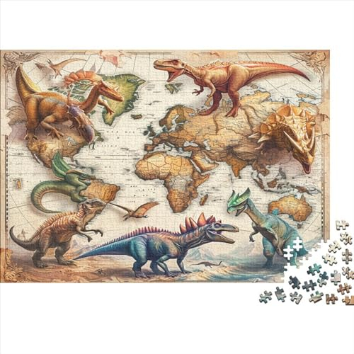 TANLINGFL Dinosaurier Puzzlespiel 1000 Teile Erwachsene -Puzzle 1000 Stück Spiel Puzzles Für Erwachsene Kinder Puzzle Erwachsenen Puzzlespiel Puzzel 1000pcs (75x50cm)