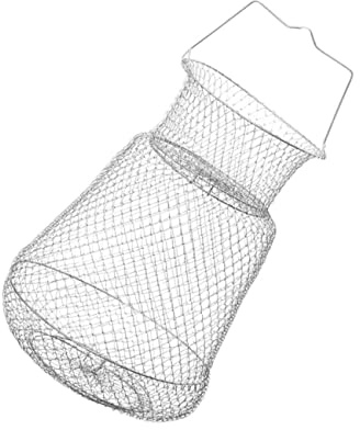 GOOHOCHY Fischernetz Fischkäfig Netzstrümpfe Angeln Angelkäfig Angelzubehör Fischnetz Outdoor-zubehör Köderwurfnetz Krabbe Angelköder Fischköder Mesh-Fisch Netto-Fisch Rostfreier Stahl