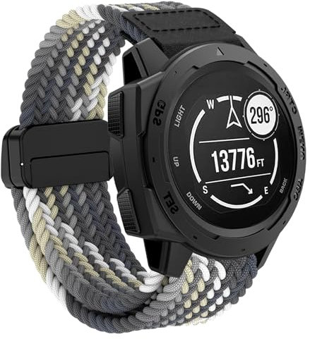 BIRDTOBR Cinturino per Garmin Instinct, 22mm Elastico Regolabile Doppio Magnetico Nylon Cinturini di Ricambio per Garmin Instinct 2, Instinct Tactical, Instinct Tide, Instinct Esports, Instinct Solar