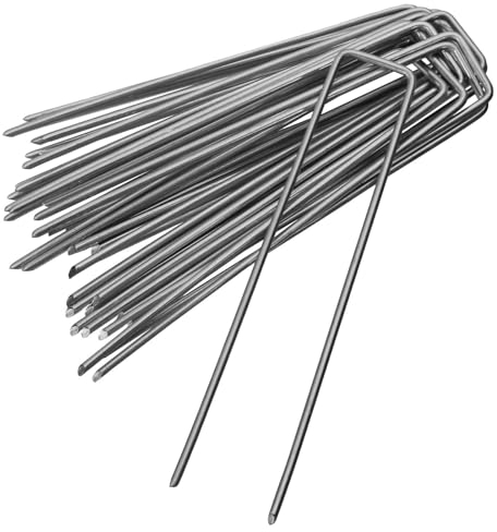 Onpira® 25 Stück Erdanker Bodenanker Ø 5mm - 20 cm lang verzinkt - Erdhaken Garten Pflanzenhaken Bodenhaken Unkrautflies U Form-Boden Heringe Erdnägel stabil für Gewächshaus Camping Zelt Befestigung