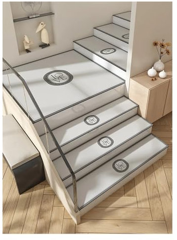 Stufenmatten Selbstklebende Treppenmatten, Anti-Rutsch-Teppiche, Treppenteppiche, Zuhause, Wohnzimmer, Dekor, Boden, Treppenstufen, Schutzabdeckung, Pad for den Innenbereich Treppen-Teppich(4,26x65CM)