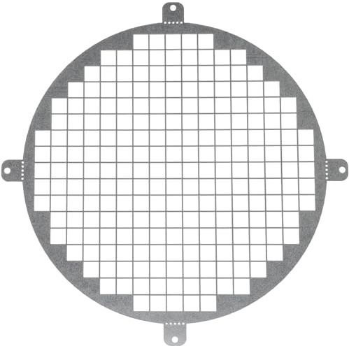 Repa Market 8 Inch / Ø200 mm Galvanized Steel Round Crawl Space Vent Grid - Inlet Outlet Ventilation Guard - Universal Metal Air Supply Exhaust Protection Mesh - Durable Duct Grille