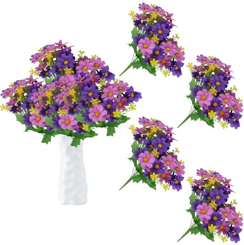 astylishome Artificial Flowers for Grave Fake Faux Daisy Wildflowers of Outdoor Greenery Plants Indoor Hanging Baskets Planter Home Garden Wall Wedding Party Decoration 0913