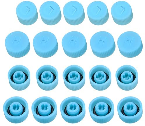 Saipor 20pcs Car Air Conditioner Valve Caps R134a R12 Air Conditioning Service AC System Charging Port Caps(10pcs High Pressure & 10pcs Low Pressure Ac Caps)