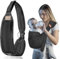 GBKDQQ Babytrage Seitlich: 1 Atmungsaktives Babytragetuch, Ergonomisches Design Mit Schultergurt, Für Tägliche Nutzung (Schwarz)