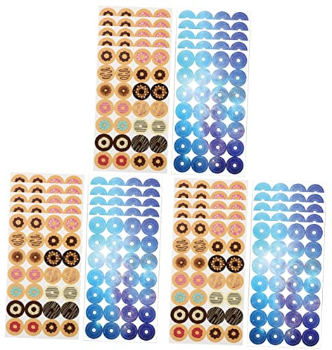 STOBOK 3stücke Donut Lochreparatur Sticker Für Lose-papier Dekorative Binder Sticker Für Notizbücher Tagebücher Und Bastelarbeiten Praktische Und Stilvolle Verstärkung Für