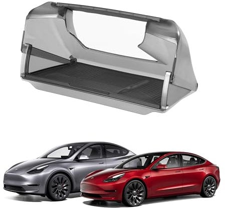 AUTOR Hideable Tesla Under Screen Storage for Model Y Model 3 Center Console Organizer Tray Model Y /3 Accessories 2016-2023(Not fit Model 3 Highland)