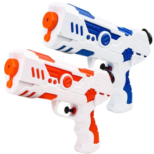 Wasserpistole Spielzeug, 2 Stuck Premium 250ML Wasserpistolen Set, für Sommerpartys im Freien Strand Pool Garten Spielzeug für Erwachsener, Outdoor Aktivität Wasserkampf