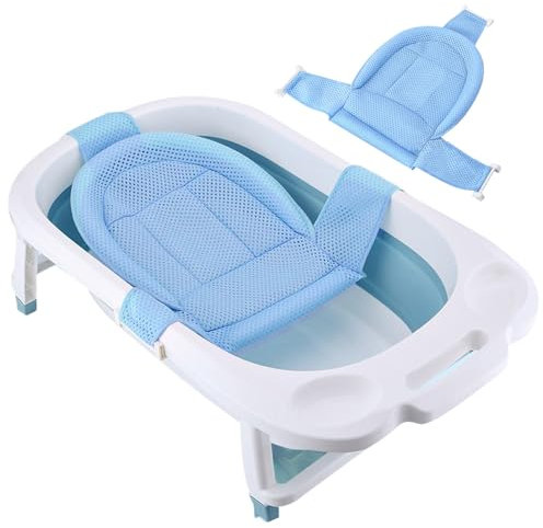 Badewanneneinsatz Baby,Baby Badekissen,Babybadenetzt Baby,Babywanne Neugeborene Einsatz,Babywannen Einsatz,Rutschfestes Badewannenkissen,Verstellbares Badesitznetz,Badesitz Neugeborene