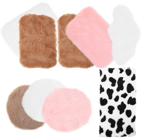 CVUTOVO 9pcs Mini Doll House Rugs Miniature Play Mats for Miniature Carpet Doll House Accessories Random Color