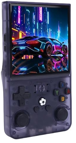 Luocute Retro Game Console, Handheld Gaming -Konsole Retro -Gaming -Gerät mit 4 Zoll 720x720 Bildschirm 4000mAH Batterie Doppel -Joysticks für -System RK3326 Chip (64G)