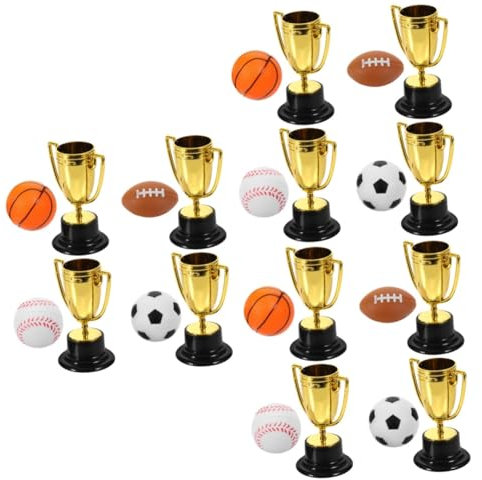 TOYANDONA 3 Ensembles Mini Trophées De Compétition Sports Thème De Coupes Décoratives pour Récompense Étudiante pour Événements Jeux 4 Pièces * 3