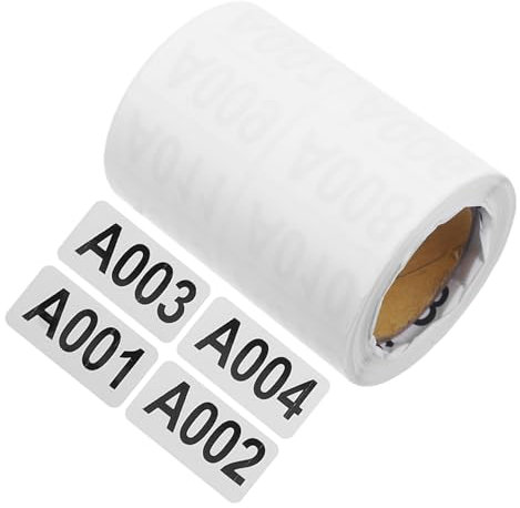OSALADI 1Rolle Nummeretikettenaufkleber Inventaretiketten für Lager Selbstklebend Robust zur Bestandsverwaltung und Identifikation