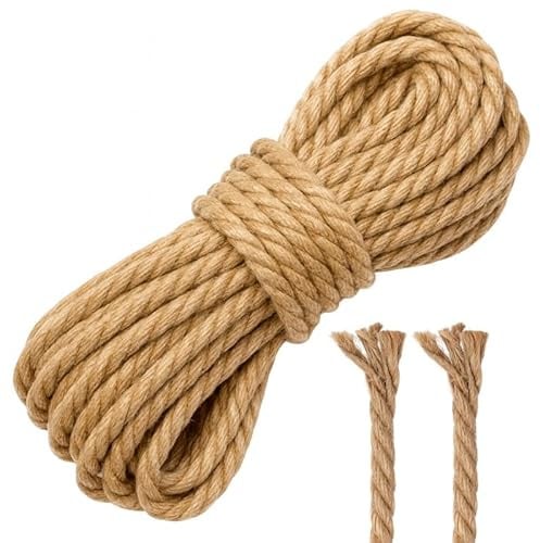 ART TWIST HOME Corda in Juta Naturale – Resistente Ed Ecologica 100% Fibre Naturali - Perfetta Per Giardinaggio Fai-da-te Macramè Decorazioni Imballaggi E Usi Tecnici (6mm - 250m)