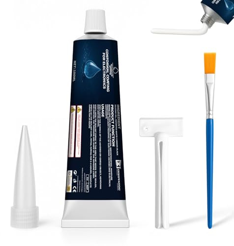 INNOVAYOU 100ml Blanc Gel Isolant Electrique, Mastic AdhéSif Silicone, ImperméAble Haute Fluidité Isolant Transparent, Pour Circuits ImpriméS, Lampes Led, Cartes Commande D'Appareils ÉLectroméNagers