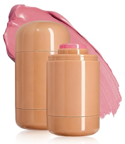 ARHZ 2 Stück Pocket Blush Stick - Matt Glatt Intensive Farbe Creme Rouge Stick Für Wangen Und Lippen - Long-Wearing Cream Blush - Natürliches Und Leuchtendes Finish Für Frauen Mädchen (A)