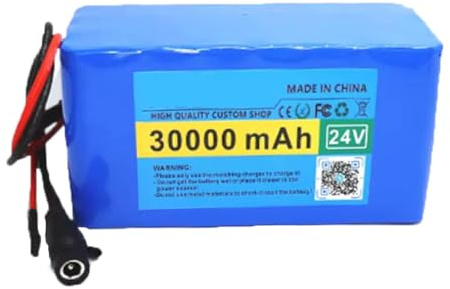 Batterie De Vélo Électrique 24V 30Ah Batterie Ebike Batterie Rechargeable 7S3P Haute Puissance Batteries avec Chargeur pour 150W 250W 350W 500W Moteur 24V 30Ah,XT90+DC