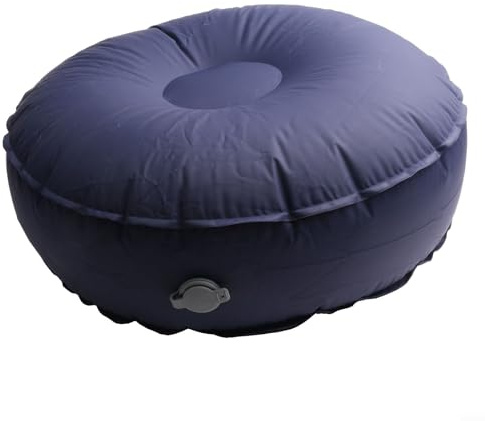 Axorafow Poggiapiedi gonfiabile leggero per yoga, viaggi e fitness, impermeabile, tessuto composito in nylon 40D (blu scuro)
