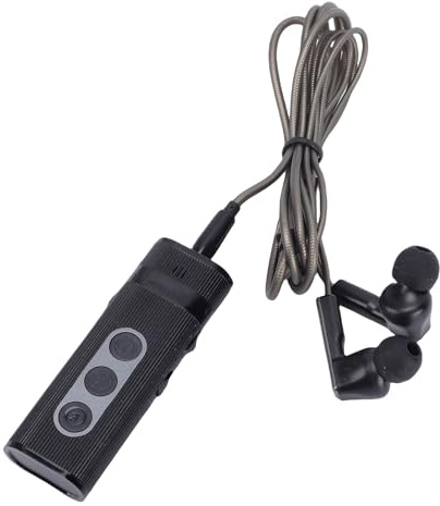 Fabater Amplificador de Sonido, Dispositivo Portátil de Mejora de Voz con Cancelación de Ruido y Control de Volumen para Conversaciones Claras y Escuchar Televisión con Auriculares con (Black)