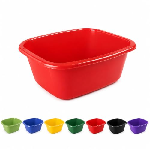Aldera Home Kitchen Washing Up Bowl, Plastic, Assorted Colours, 11 Litre