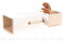 Rudolphs Schatzkiste Musikdose Möhren-Box mit Hase – Spieluhr – Spieldose – Höhe ca. 6 cm - Handarbeit aus dem Erzgebirge – NEU