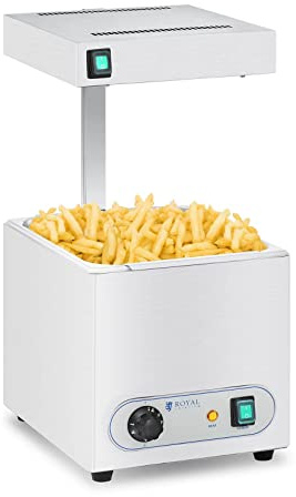 Royal Catering Chip Warmer with Infrared Heat Lamp RCWG-1500 (Power: 850 W,Top and Bottom Heat, Temperature Range: 30-90 °C, Material: Stainless steell, Thermostat)