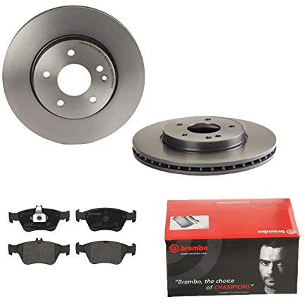 BREMBO 2 Bremsscheiben COATED belüftet + Beläge vorne für Mercedes SLK R170