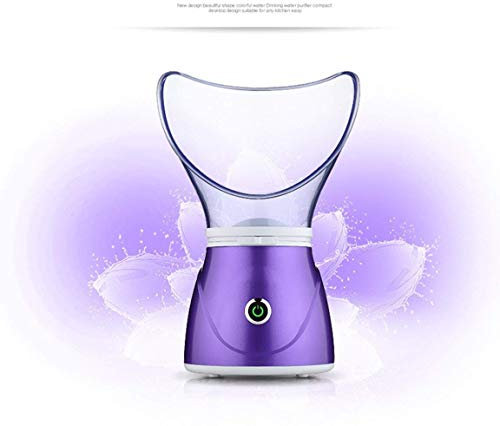 Vapeur facial professionnel de visage d'inhalateur pour Nettoyage en profondeur de Pore le masque facial Hydratant avec la fonction d'humidificateur Nettoyer et Soins de la Peau (violet)