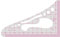 DIHAN Metrisches Dreiecks-Lineal, 1/4 Sandwich-Linie, flexibles Nähen, Schneidern, modisches Design, Musterherstellung, Schneiderei, Kleidung, Nählineal