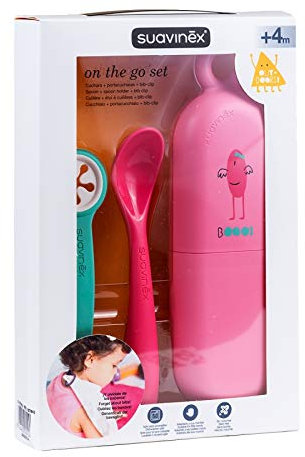 SUAVINEX CUCHARA CON PORTACUCHARA +4M