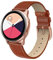 EDIMENS Genuine Leather Strap Compatible with Samsung Galaxy Watch 3 41mm / Galaxy Watch Active 40mm / Active 2 44mm / Galaxy Watch 42mm, 20mm Slim Replacement Bands for Women Men, Cognac Brown