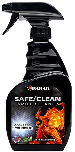 Kona Safe/Clean Grill Cleaner Spray, 23 oz - Heavy-Duty No-Drip Gel
