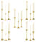 Romadedi kerzenständer Metall Gold 15er Set - Dekorativer Vintage Kerzenhalter in Unterschiedlicher Größe Kerzen Ständer für Stabkerze Spitzkerzen Hochzeit Party Weihnachten Tischdeko 15/19/24cm
