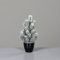Seidenblumen Roß Mini Tannenbaum mit Schnee und EIS 31cm im Topf DP künstlicher Weihnachtsbaum Kunststoff 100% PE