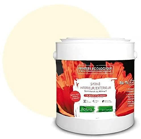 BOX DECO COULEURS Peinture naturelle écologique intérieur extérieur aspect satin Natura - 2.5L, Beige Lin
