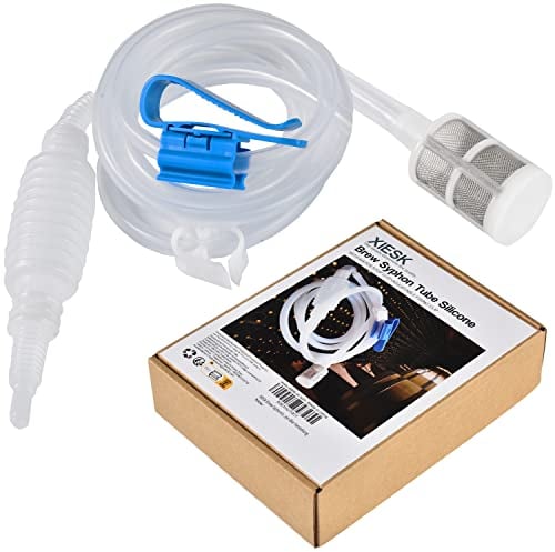 XIESK Wine Making Syphon Tube Silicone, 2.5m, Brew Syphon Filtro Tubo Manuale