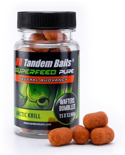 Tandem Baits SuperFeed Pure Dumbells Wafters Arctic Krill | Karpfen Angeln ohne Mühe | Boilies Köder Große-Fische-Angeln | Karpfenzubehör Profis & Hobby-Angler 15/12 mm 30 g