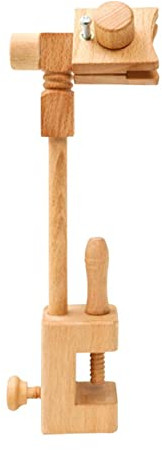 zalati Embroidery Hoop Stand Rotated Wooden Holder with Clamp for Cross Stitch DIY Craft Sewing Needlework - Upright