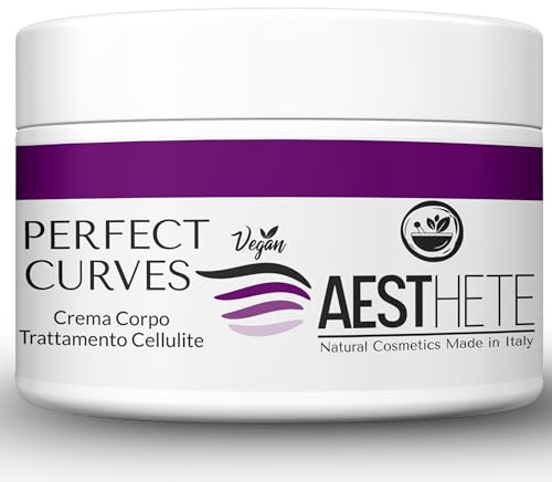 Crema Anticellulite Forte Naturale 250ml Vegan E Biologica Con Caffeina Centella Edera | Rassodante Corpo Profumata Drenante Glutei Cosce Pancia Fianchi Aesthete