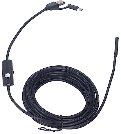 Endoskopkamera 3 in 1 Android-Handy PC USB Typ C Inspektionskamera mit LED-Licht 5 Meter Harter Draht 5,5 Mm