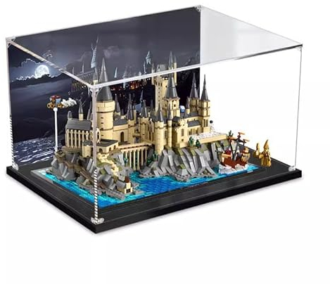 Acryl Vitrine Kompatibel Mit 76419 Schloss Hogwarts mit Schlossgelände, Schaukasten Showcase Staubdichte Display Case für 76419 - Nicht Enthalten Modellbausatz
