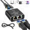 Mygatti LAN RJ45 Splitter da 1 a 2(RJ45-2 RJ45),Switch Ethernet 2 Porte 1000Mbps(Lavora allo Stesso Tempo),con Cavo di Alimentazione USB-C,per Computer,HUB,Switch,Router,Set-Top Box,TV e Altro