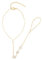 QKEOISUD Crystal Finger Ring Chain Bracelet,Trendy Gold Vintage Layered Tassel Sparkling Rhinestone Hand Chain Bracelet for Women and Girls
